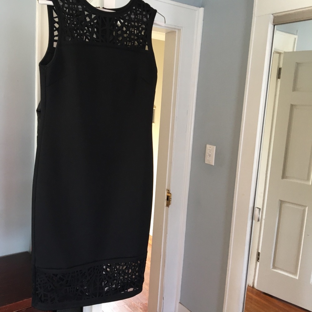 Thaila Sodi (S) fitted straight black dress